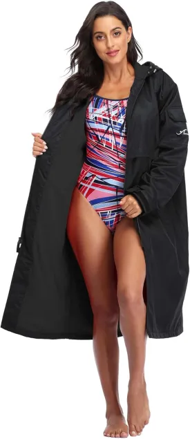 Adoretex 100% Waterproof Swim Parka, Hooded Warm Scuba Coat Surf Jacket for Men and Women