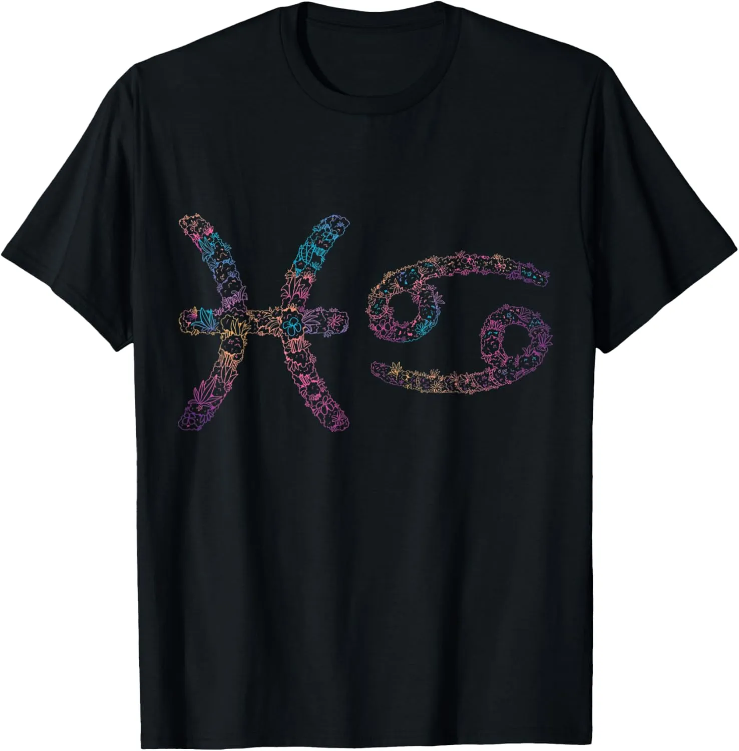 Astrology Horoscope Zodiac Signs Gemini and Cancer Couple T-Shirt