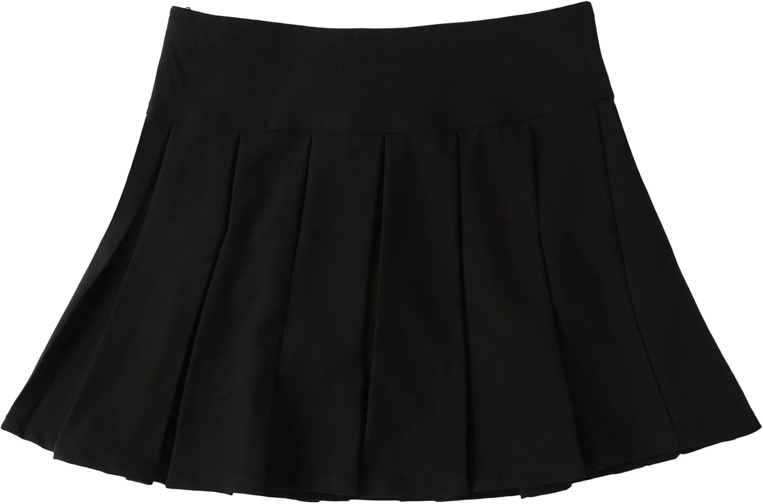 Bienzoe Girls School Uniform Skirt: Kids Adjustable Waist Stretchy Pleated Skort