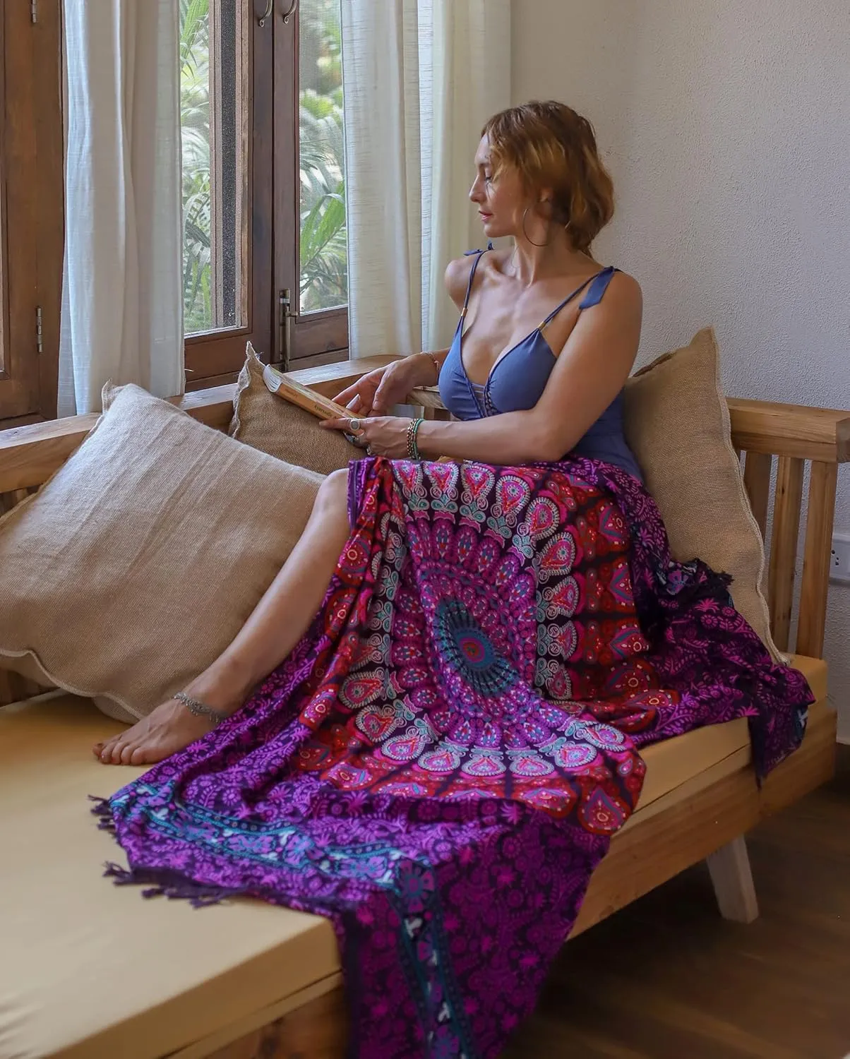 Boho Chic Pareo - Mandala Pareo - Bikini Swimsuit Cover Up - Beach Dress - Wrap
