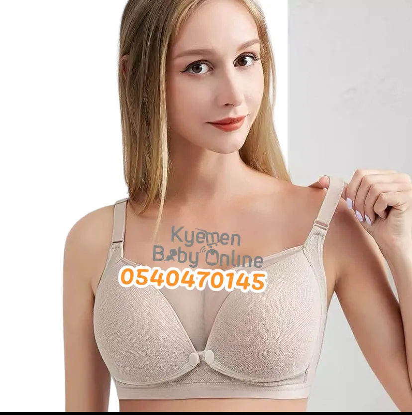 Breastfeeding Bra (Front Open Lace) Brown
