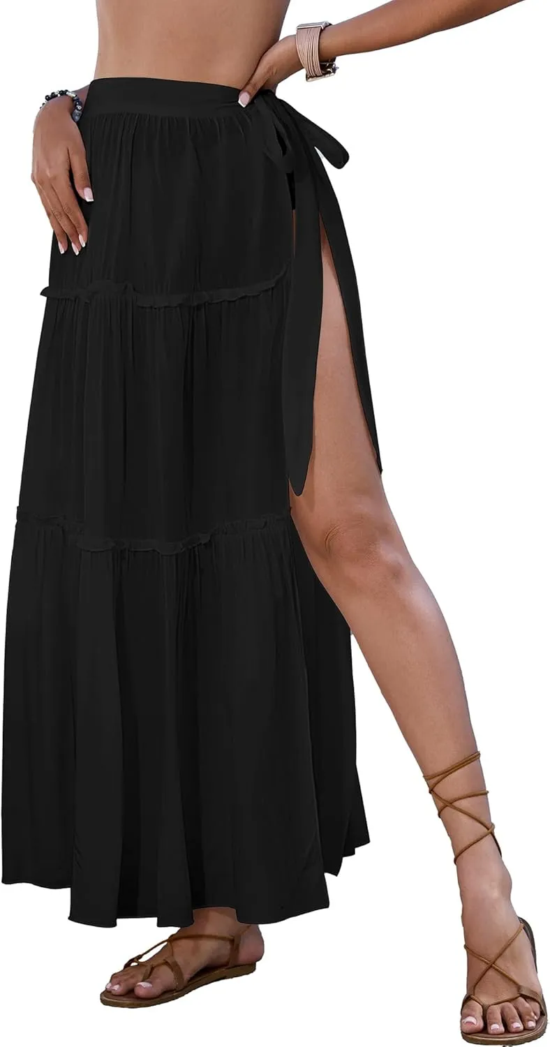 Bsubseach Sarong Wraps for Women Beach Cover Ups Skirts Swimsuit Boho Long Pareo Bathing Suit Coverup