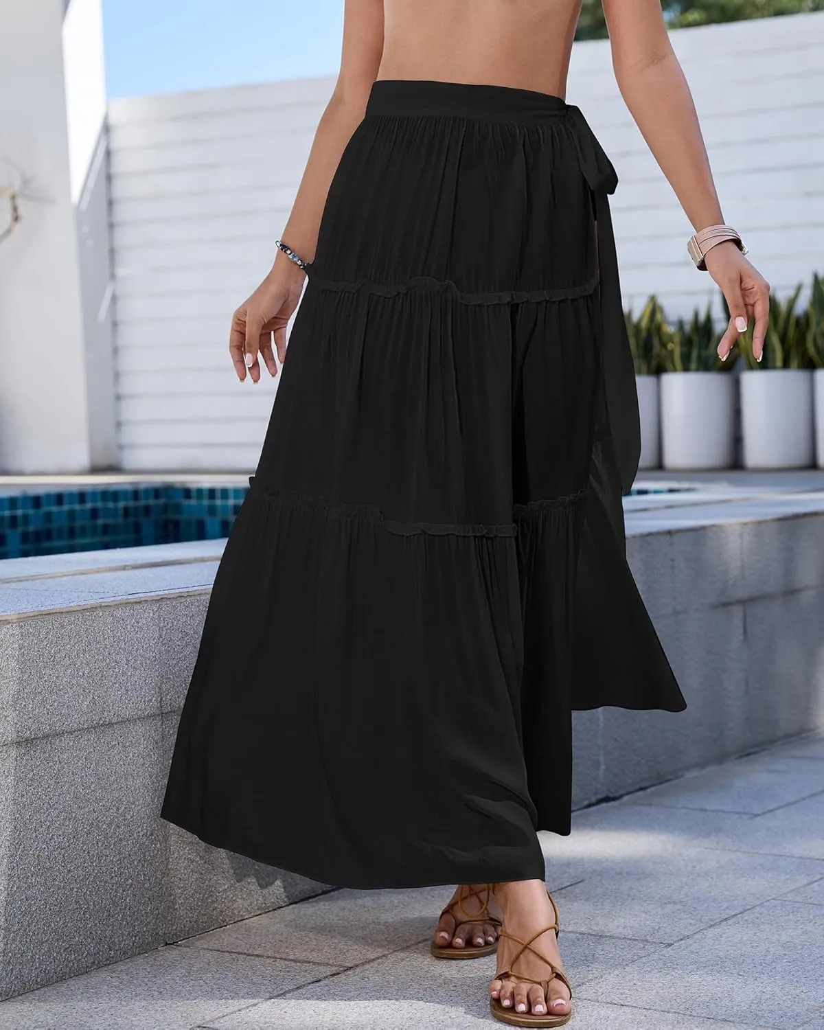 Bsubseach Sarong Wraps for Women Beach Cover Ups Skirts Swimsuit Boho Long Pareo Bathing Suit Coverup