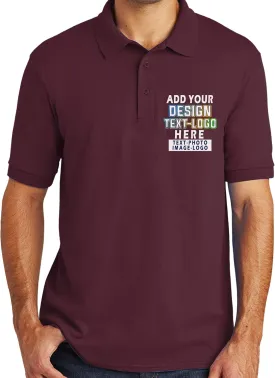 Custom Shirts Add Your Design Text Logo Photo for Men Personalized Polo T-Shirt