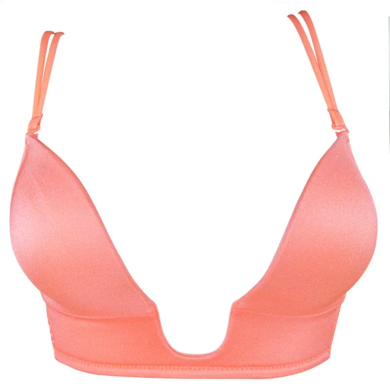 Deep U Backless Bra Push Up Bra Long Time Strapless Bra