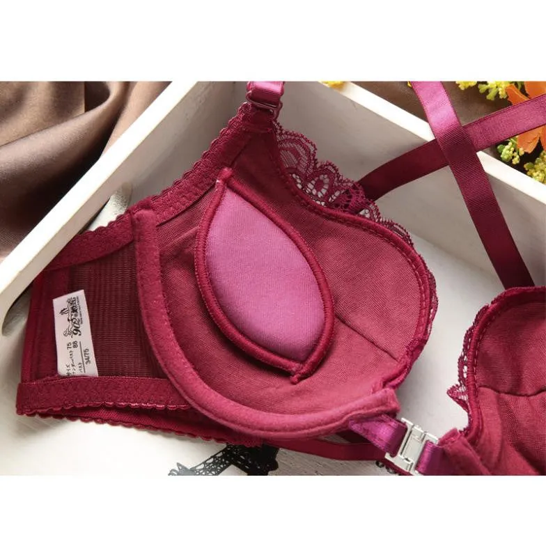 Deep U Push Up Bra Set,france brand bra sets,sexy lingerie,sexy lingerie bra,Women underwear,bra brief sets,Intimates