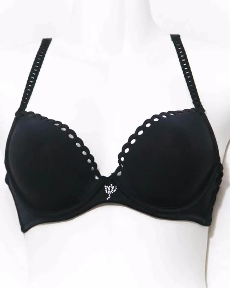 Designer Black Push Up Bra