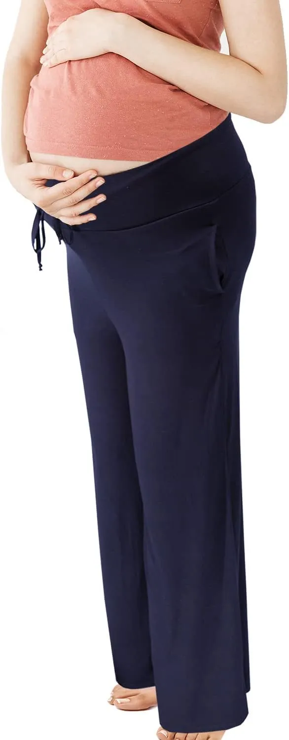 Mothera Bamboo Drawstring Lounge Pants for Women | Comfy and Soft Maternity Pajama Pants