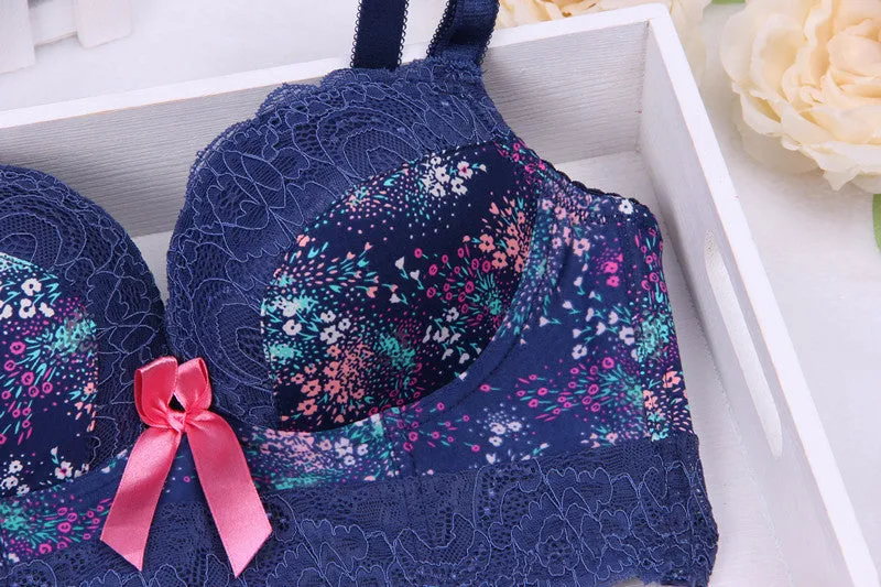 New women brand bra fashion winter dress bra set vs sexy underwear lace sexy women bra set gathered push up bra brief set