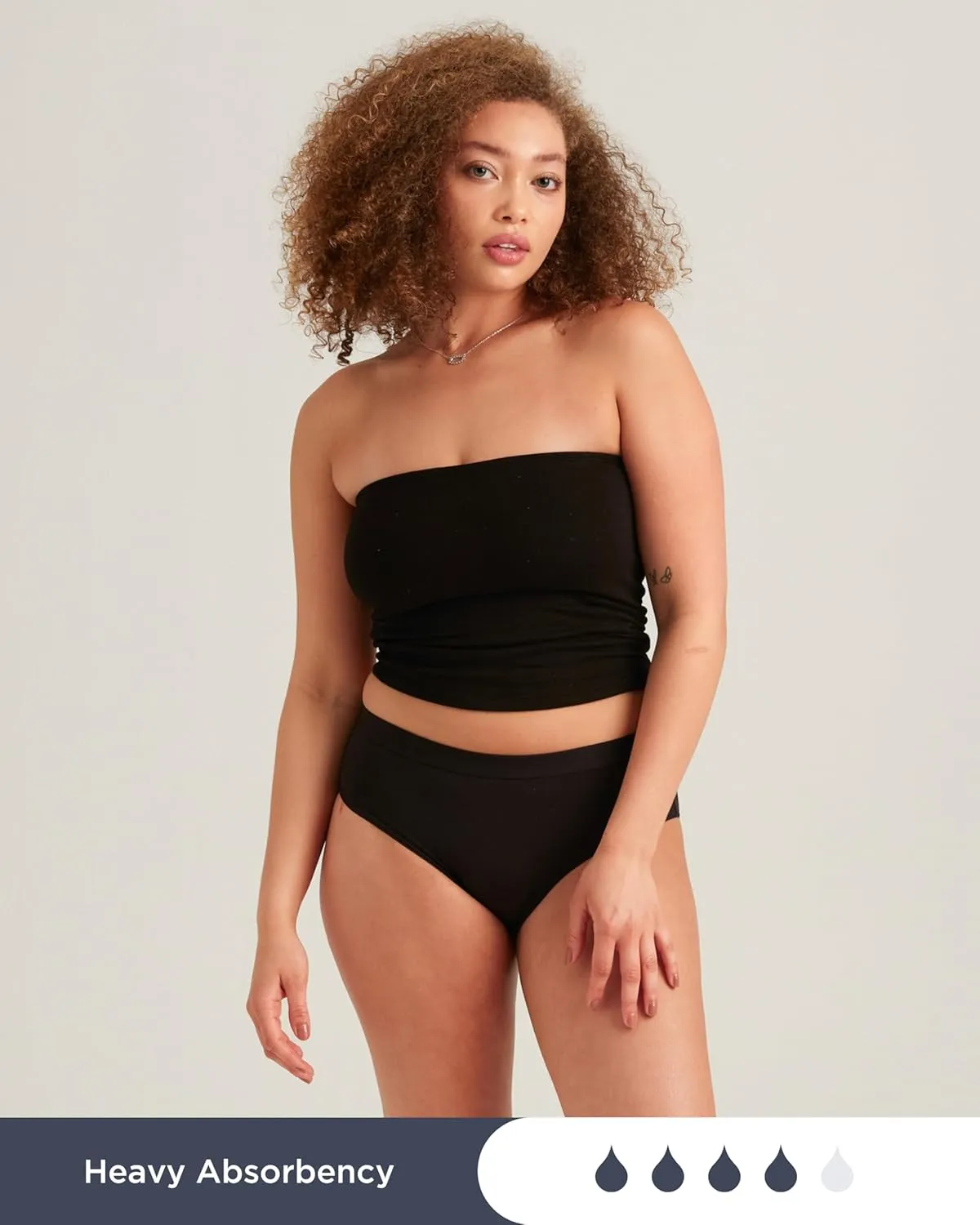 saalt EveryWear Cotton Brief Period Underwear - Heavy Absorbency - Comfortable, Thin, and Keeps You Dry from All Leaks