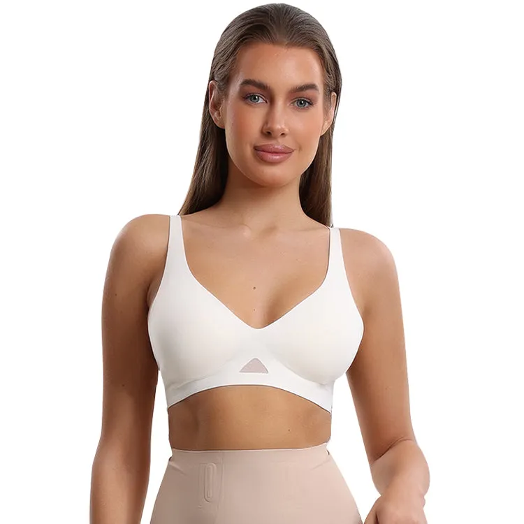 V-Neck Stretch Push Up Wireless Bras