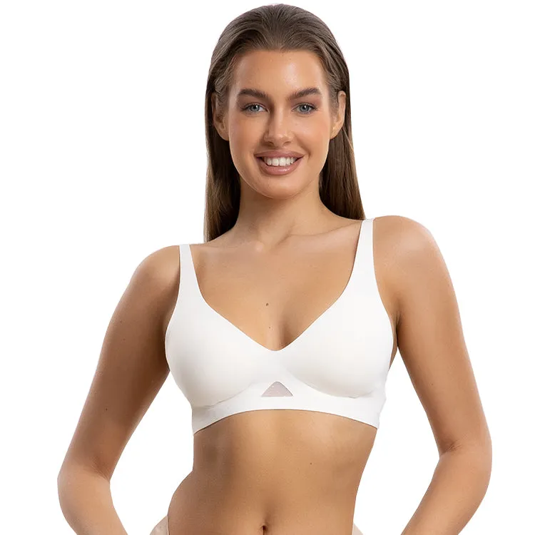 V-Neck Stretch Push Up Wireless Bras
