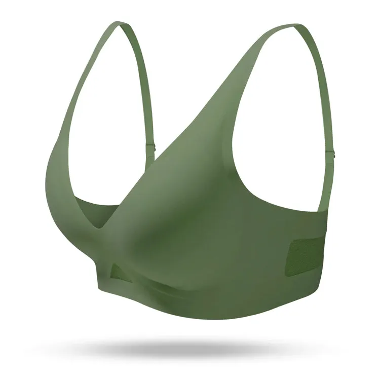 V-Neck Stretch Push Up Wireless Bras