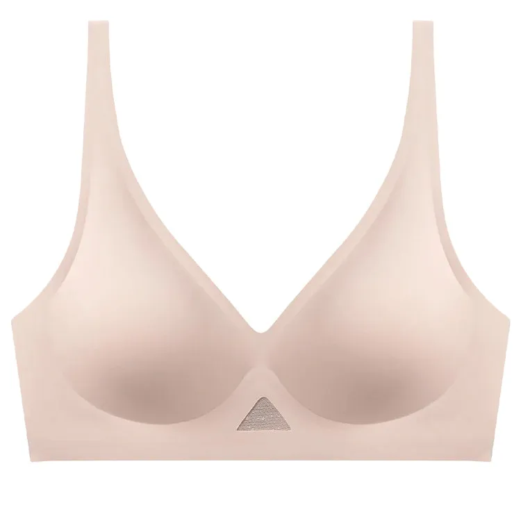 V-Neck Stretch Push Up Wireless Bras