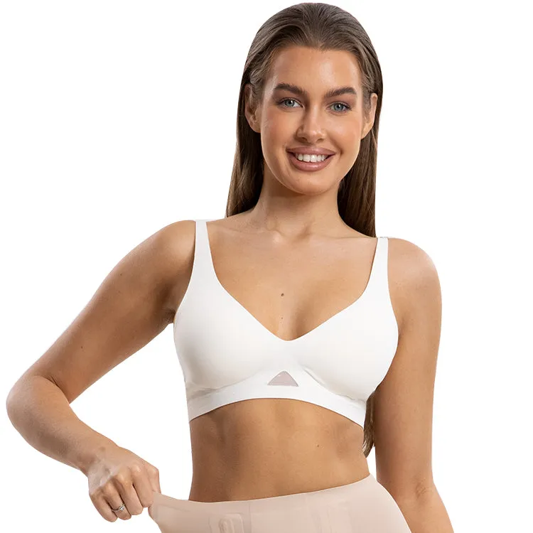 V-Neck Stretch Push Up Wireless Bras