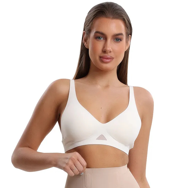 V-Neck Stretch Push Up Wireless Bras