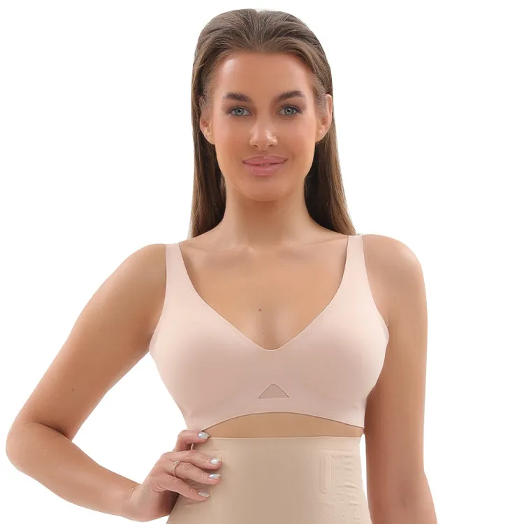 V-Neck Stretch Push Up Wireless Bras